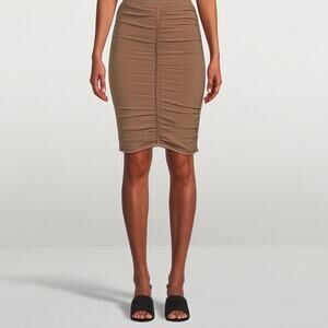 Alexander Wang Ruched Logo‎ Elastic Waistband Pencil Skirt // Size Small